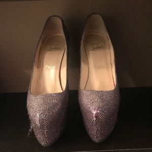 Purple Glitter Louboutin Daffs-size 38.5 - SOLD